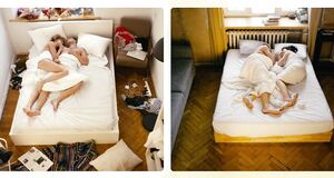 Интимная сцена на кровати с Марией Данилюк и Александрой Бортич